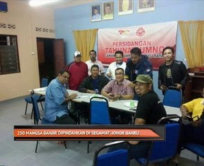 250 mangsa banjir dipindahkan di Segamat, Johor Bahru