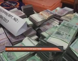 Suspek sorok RM1.1 juta dalam bilik tidur
