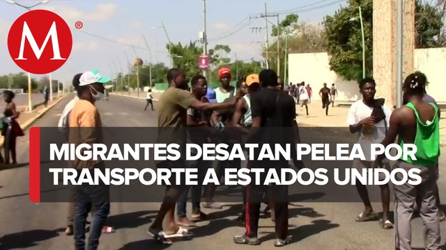 Pelea entre migrantes Haitianos y Africanos en Chiapas