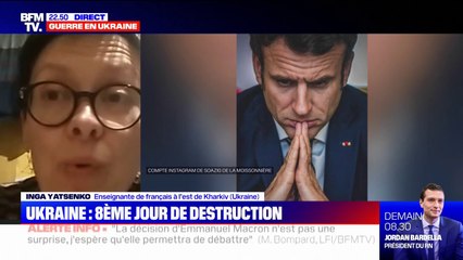"Nous ne pourrons pas faire face à ce monstre tout seuls": Inga Yatsenko, enseignante à Kharkiv, demande "un fort soutien" de la part des Européens