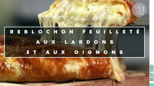La recette très fondante du reblochon feuilleté aux lardons et aux oignons