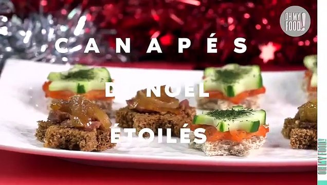 Voici des idées recettes faciles de toasts de Noël en forme d'étoile