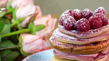 Saint-Valentin : la recette des pancakes tout roses !