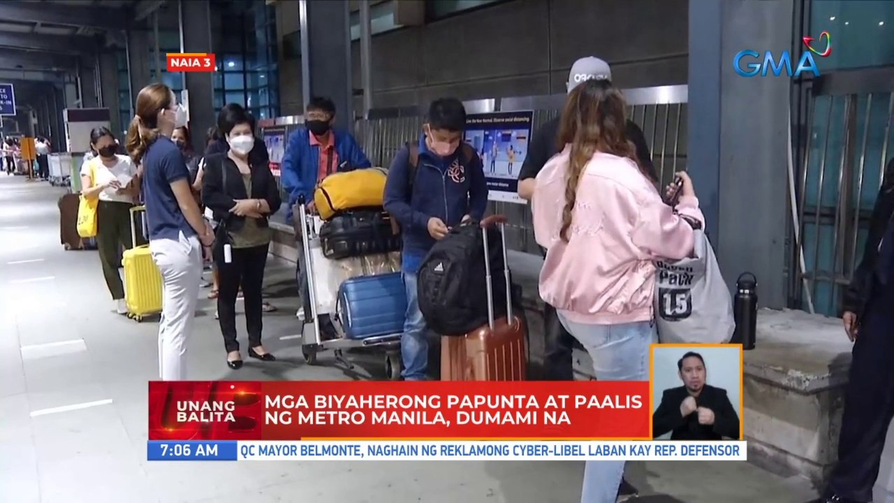 Mga biyaherong papunta at paalis ng Metro Manila, dumami na | UB