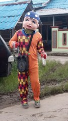 Badut boboyboy ngamen keliling