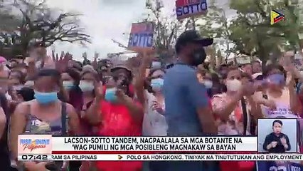 Lacson-Sotto tandem, nagpaalala sa mga botante sa Sorsogon na huwag pumili ng mga kandidato na posibleng magnakaw sa bayan