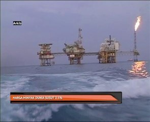 Harga minyak dunia susut 2.5 peratus