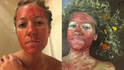 Elle s'étale du sang sur le visage pour briser le tabou des règles