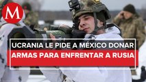 Diputados de Ucrania piden a México donar armas ante conflicto con Rusia