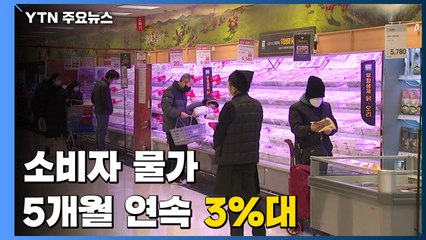 소비자물가 5개월 연속 3%대...정부 "유류세 인하 7월 말까지 연장" / YTN