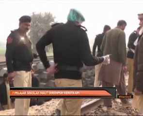 7 pelajar sekolah maut dirempuh kereta api