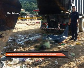 Pekerja pembersihan maut dihempap pintu lori sampah