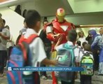 Iron Man, Spiderman welcome Standard One pupils