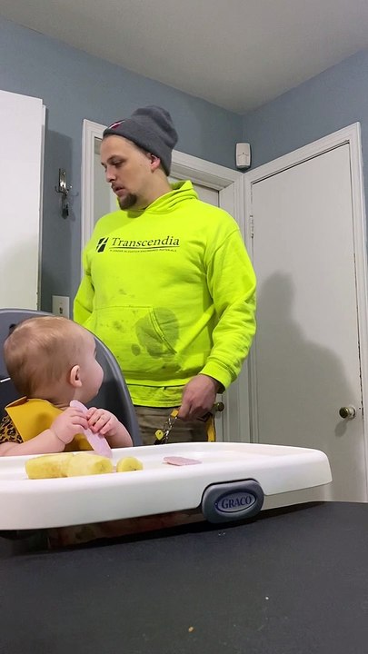 Baby with Fake Eyebrows Gets a Laugh From Father