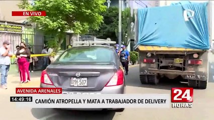 Repartidor de delivery muere tras chocar con un camión