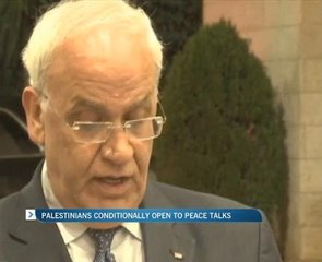 Palestinians conditionally open to peace talks