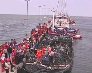 Five dead, around 100 rescued after fire on Indonesia tourist boat