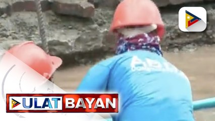 Tubo ng Manila Water, tumagas matapos tamaan ng backhoe; Bahang dulot ng bumulwak na tubig, nagdulot ng trapiko sa West Avenue, Q.C.