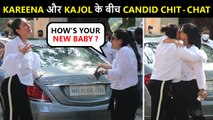 How's Jeh? Kajol Asks Kareena Kapoor | Chit Chat Outside A Studio Caught On Camera