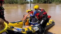 Australian rescue team saves stranded families amid deadly flooding