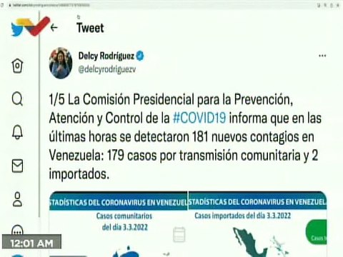 COVID-19 | Venezuela registró 179 casos comunitarios, 2 importados y 504.626 personas recuperadas