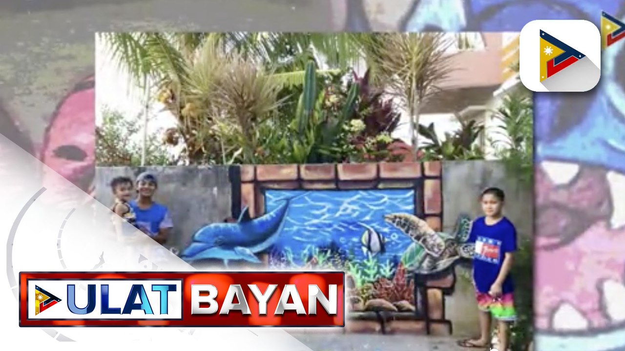 3D illusion art ni James Ison sa mga pader at sahig, gawa mula sa chalk at charcoal; James Ison, nagbibigay ng libreng art workshop sa Alaminos City