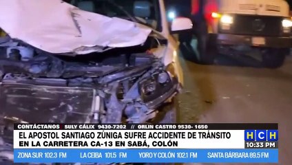 De milagro se salva el Apostol "Chago" tras estrellarse contra semovientes en la carretera ca-13 en Sabá,Colón