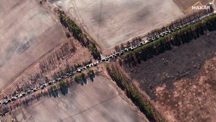 El convoy ruso, camino de Kiev