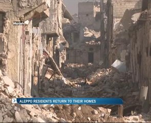 Aleppo residents return to their homes
