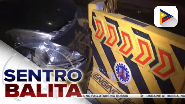 Isang kotse, bumangga sa concrete barrier sa EDSA-Cubao ; Driver ng kotse, ligtas habang ang pasahero nito ay nagtamo ng minor injury