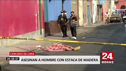 Cercado de Lima: Sujeto fue asesinado con una estaca de madera