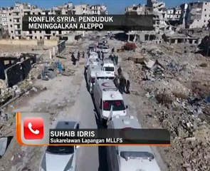 Konflik Syria: Penduduk meninggalkan Aleppo