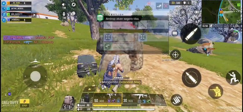 Moment GamePlay Call Of Duty Mobile - CODM - on Mode Battle Royale - Double Kill and Triple Kill