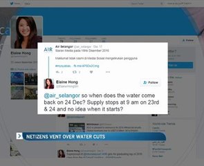 Netizens vents over water cuts