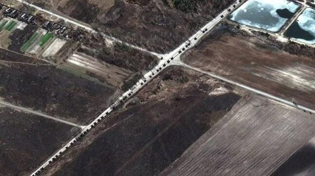 Watch in 3D: 65-km-long Russian military convoy heading towards Ukraine's Kyiv
