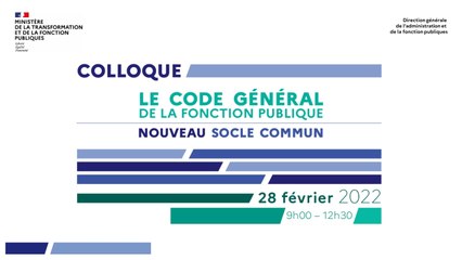 Le code général de la fonction publique, nouveau socle commun