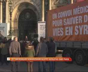 20 tan bekalan kemanusiaan Aleppo berlepas dari Paris