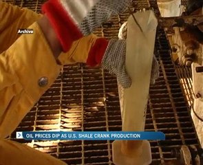 Oil prices dip as U.S. shale crank production