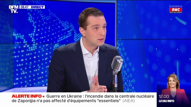 Jordan Bardella: Je me sens beaucoup plus proche de ce qu'il se passe en Ukraine que de ce qu'il s'est passé en Syrie ou en Libye