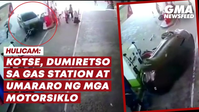 HULICAM: Kotse, nang-araro sa gas station | GMA News Feed