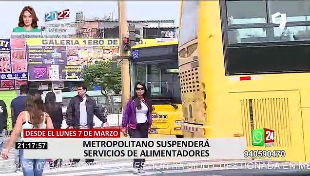 Metropolitano: anuncian suspensión del servicio de alimentadores por incumplimiento de pagos