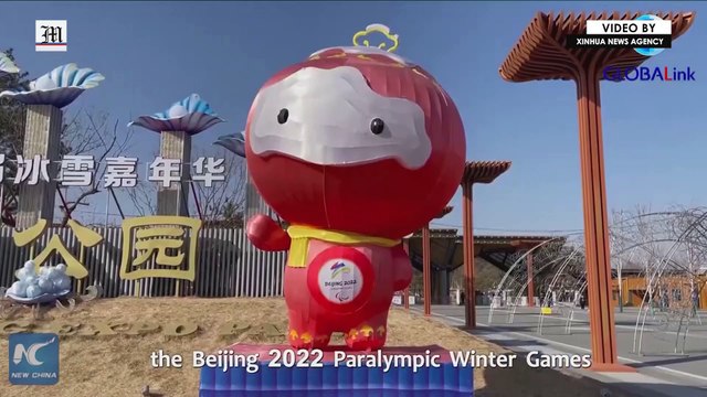 Winter Paralympic torch relay at Beijing Expo Park