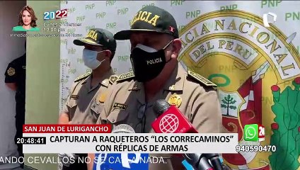 SJL: Policía captura a “Los Correcaminos de Zárate”