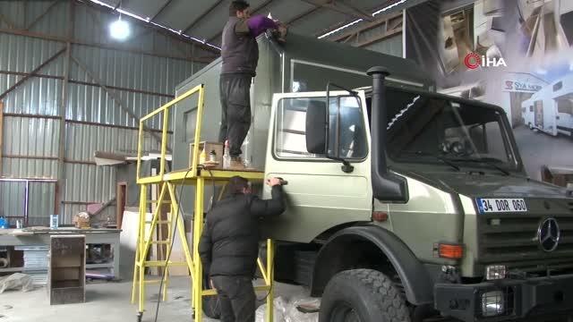 Sağlık çalışanlarının tasarladığı karavana dört bir yandan teklif yağdı