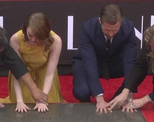 Ryan Gosling, Emma Stone immortalized in Hollywood cement