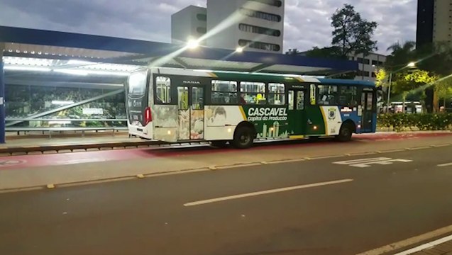 Após limpeza de pontos de ônibus pela Defesa Civil e Transitar, abrigos são novamente alvo de pichadores