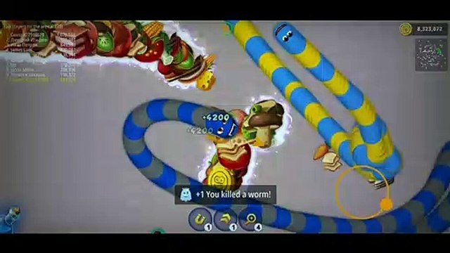 Worms zone io snack game saap waala game