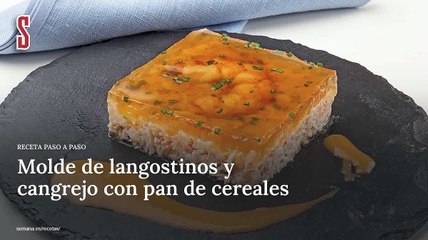 Vídeo Receta: Molde de langostinos y cangrejo con pan de cereales