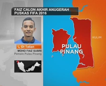 Faiz Subri calon akhir Anugerah Puskas FIFA 2016