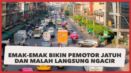 Gegara Asal Nyebrang, Emak-emak Bikin Pemotor Jatuh dan Malah Langsung Ngacir
